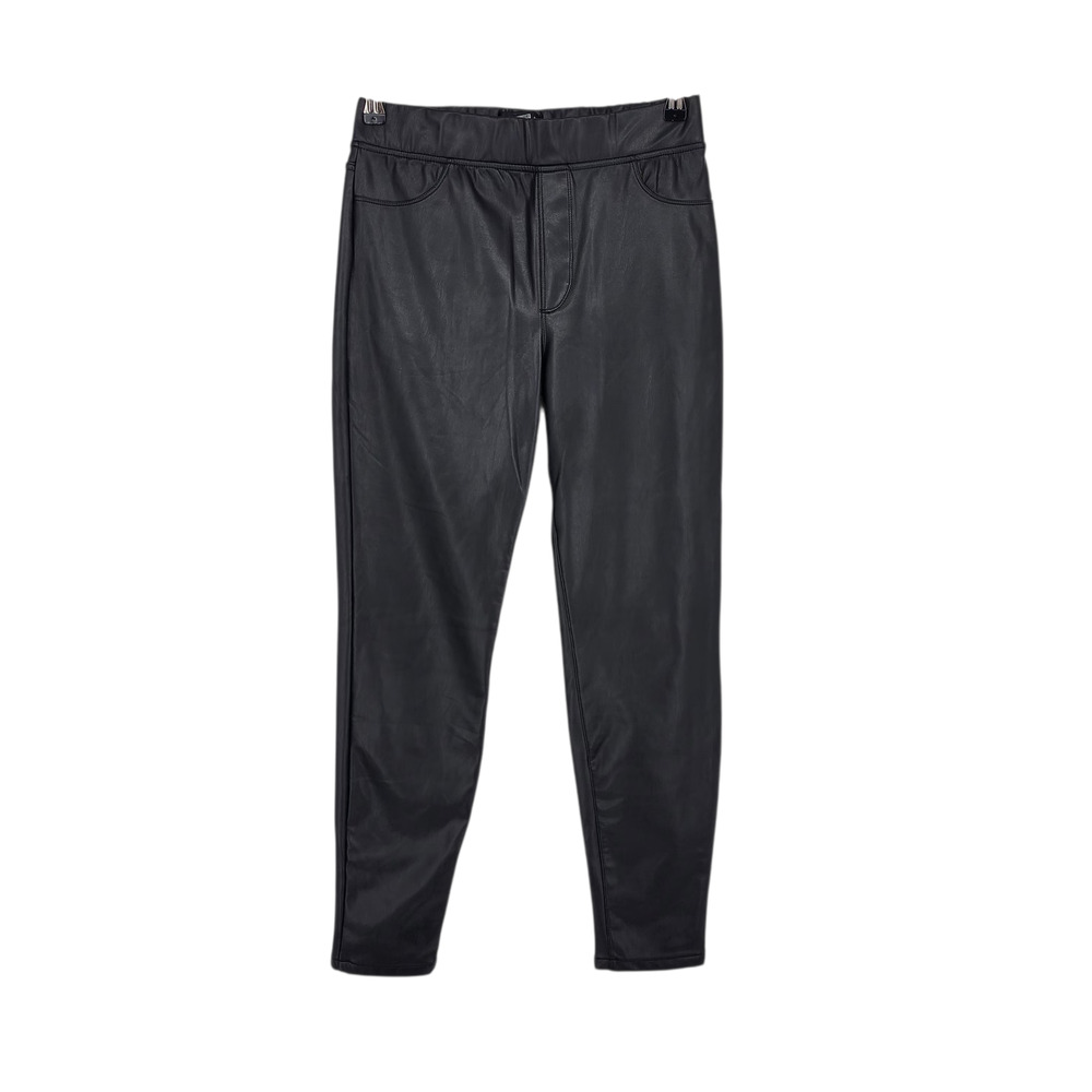 Sanctuary Black Faux Leather High Rise Elastic Waist Legging Pants Size XS